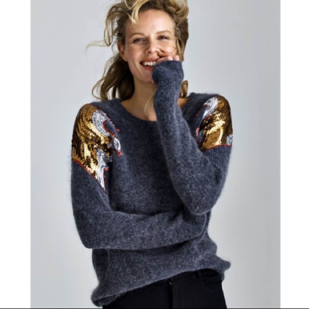 Worth Sequin Trim Pullover